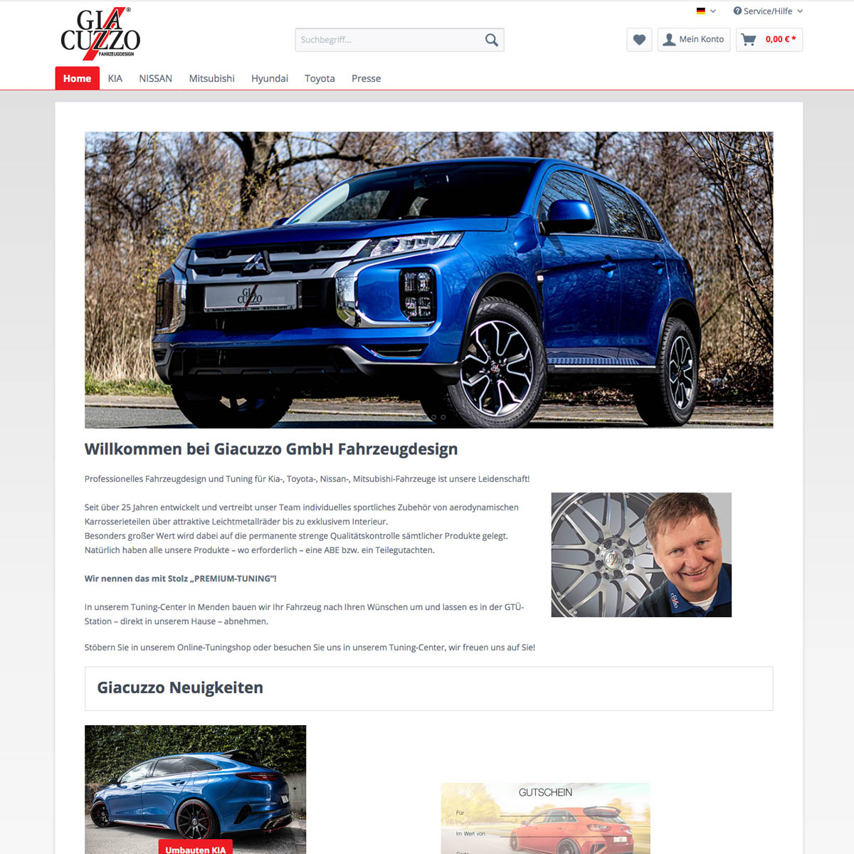 Webshop Giacuzzo Fahrzeugdesign