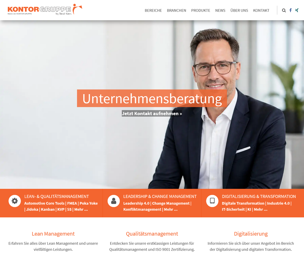 Screenshot www.kontor-gruppe.de